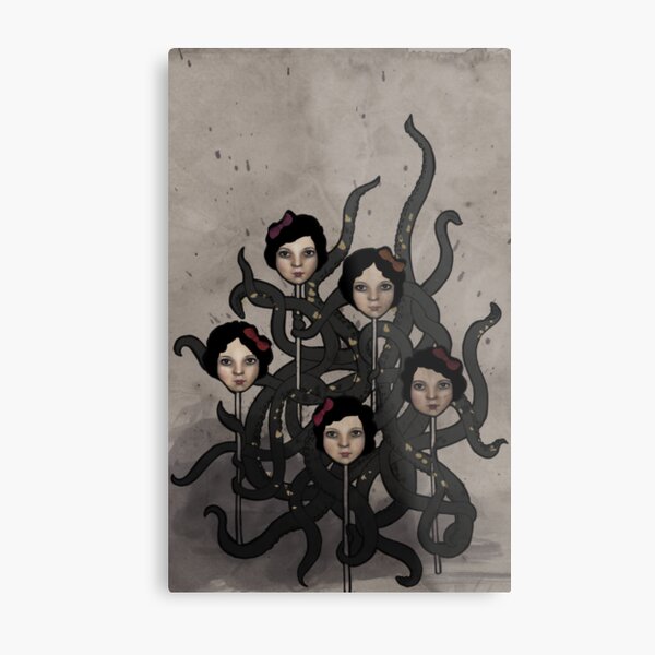 Molly Masks Metal Print