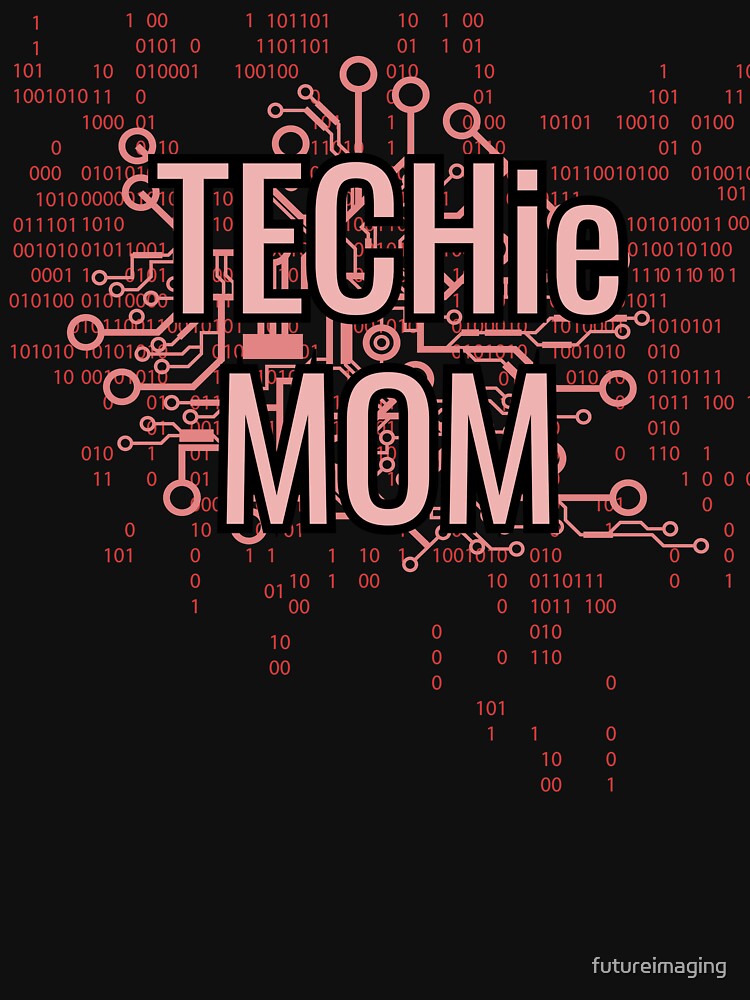 Thumbnail 7 of 7, Classic T-Shirt, TECHie MOM Cyber Pink circuit designed and sold by futureimaging.