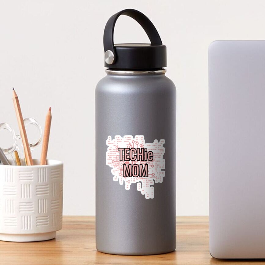 TECHie MOM Cyber Pink circuit Sticker