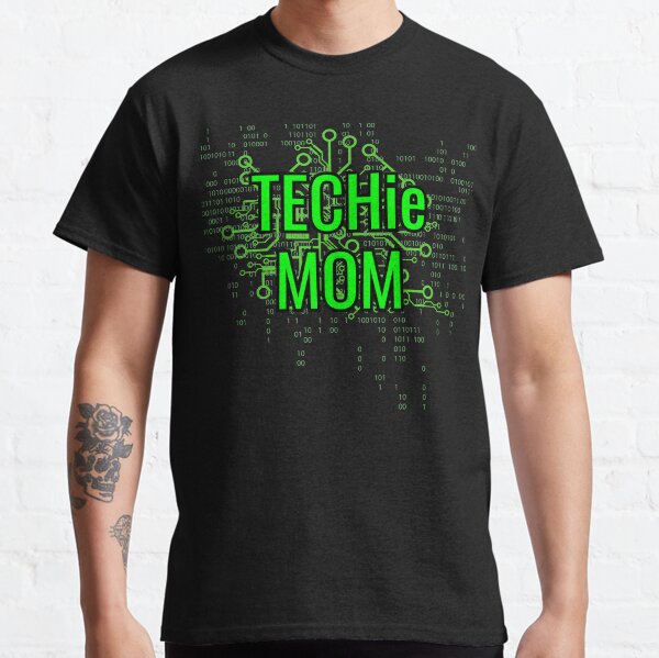 TECHie MOM Digital Green circuit Classic T-Shirt