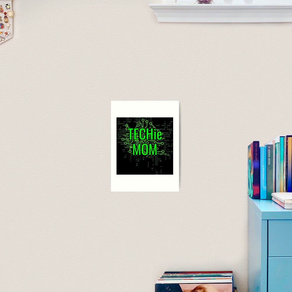 TECHie MOM Digital Green circuit Art Print