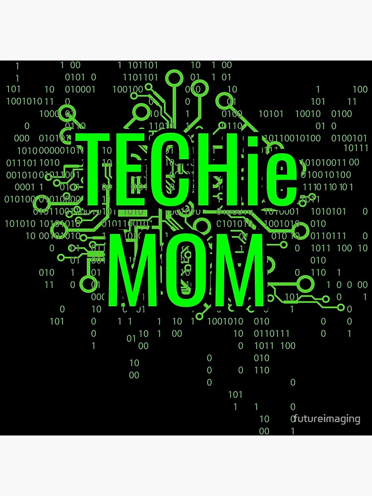 TECHie MOM Digital Green circuit by futureimaging
