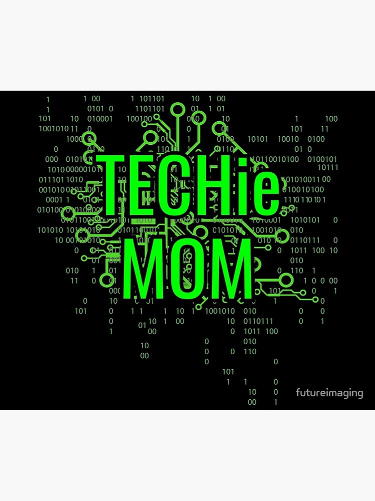 TECHie MOM Digital Green circuit by futureimaging