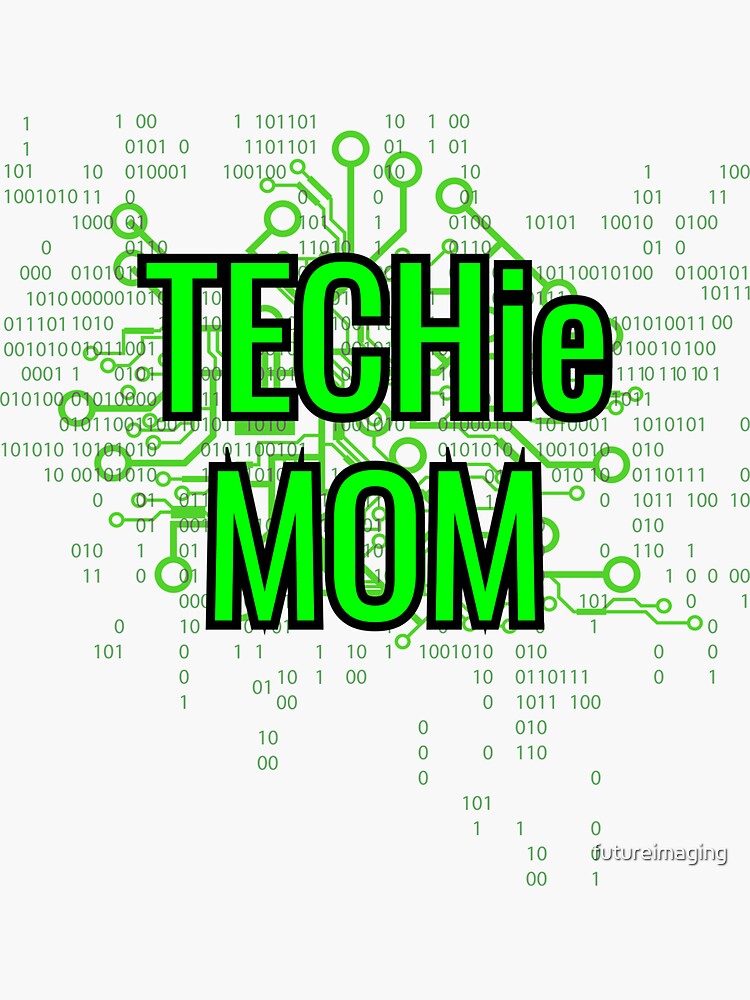 TECHie MOM Digital Green circuit by futureimaging