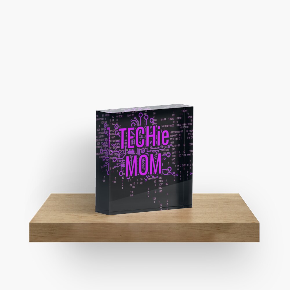 TECHie MOM Cyber Purple circuit Acrylic Block
