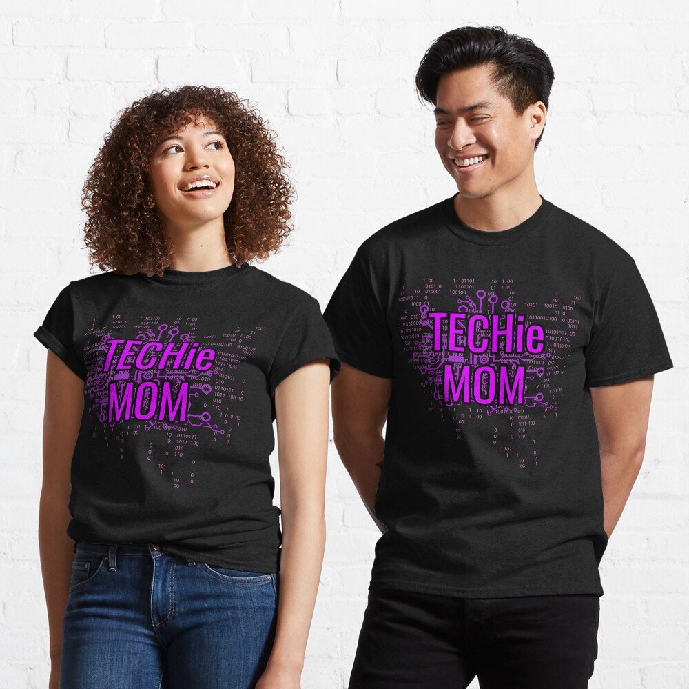 TECHie MOM Cyber Purple circuit Classic T-Shirt