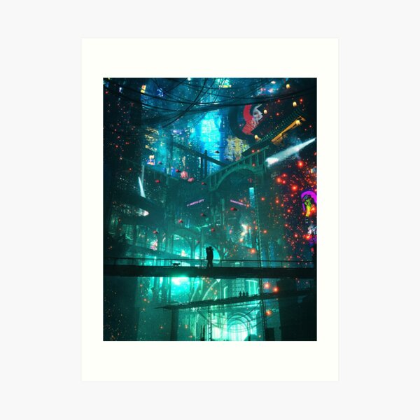 Kiss on the bridge, by Dangiuz Art Print