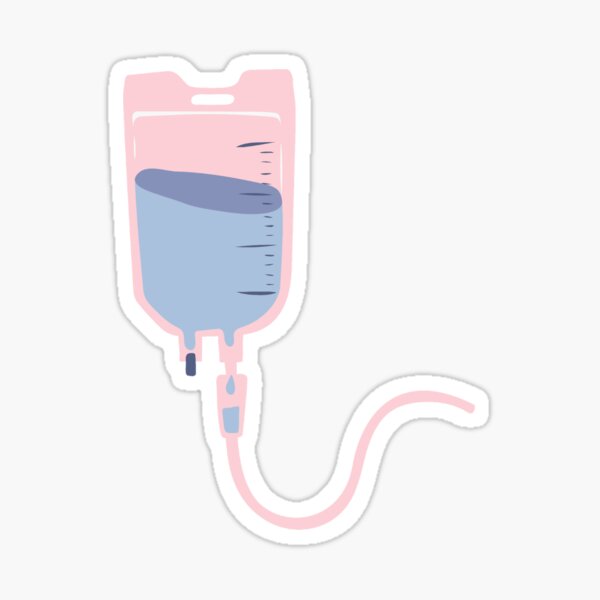 Autocollant rose pour sac IV médical - Autocollants roses pour étudiants en médecine - Autocollants roses pour étudiants infirmiers Sticker