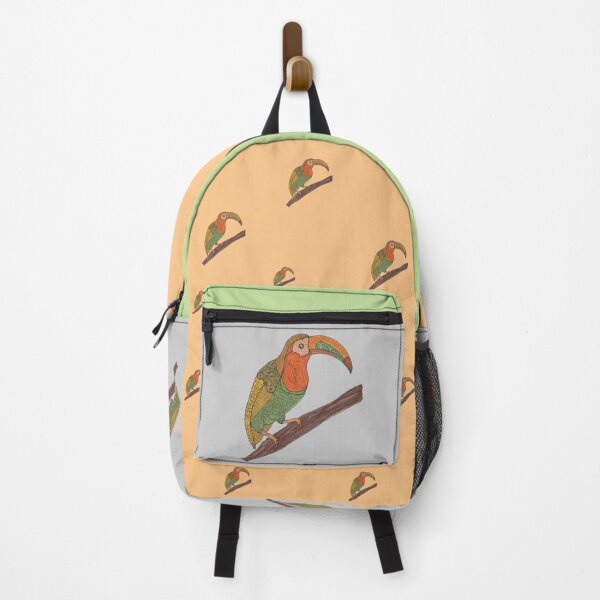 Item preview, Animal, bird, tucan, orange, green, brown, drawing, copic, BebiCervin designed and sold by BebiCervin.