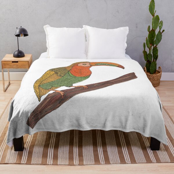 Item preview, Animal, bird, tucan, orange, green, brown, drawing, copic, BebiCervin designed and sold by BebiCervin.