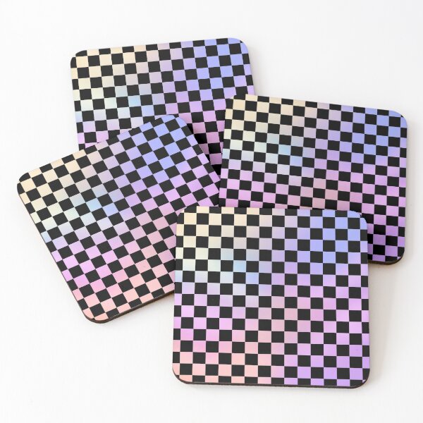 Item preview, Checkered Pattern Rainbow Vaporwave Gradient Kawaii designed and sold by trajeado14.