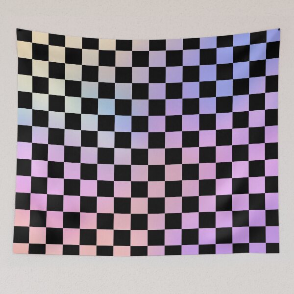 Item preview, Checkered Pattern Rainbow Vaporwave Gradient Kawaii designed and sold by trajeado14.