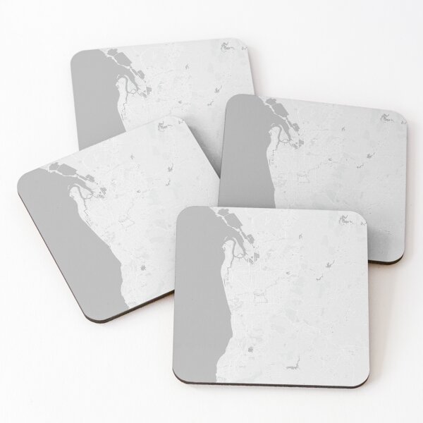 Item preview, Adelaide minimalistic map monochrome light gray designed and sold by softlycarol.