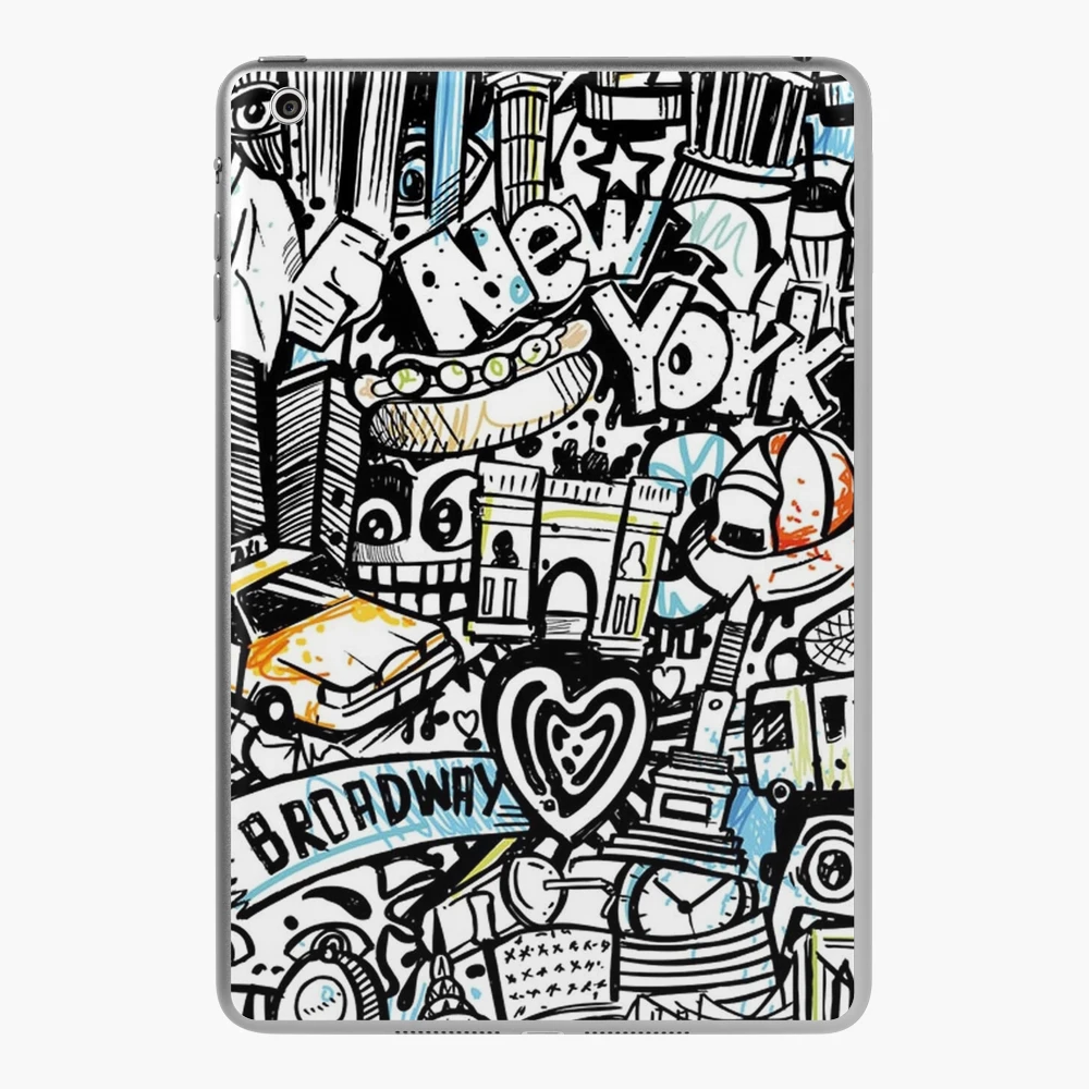 85+ Art Supply Doodles in Black iPad Case & Skin for Sale by thecraftace