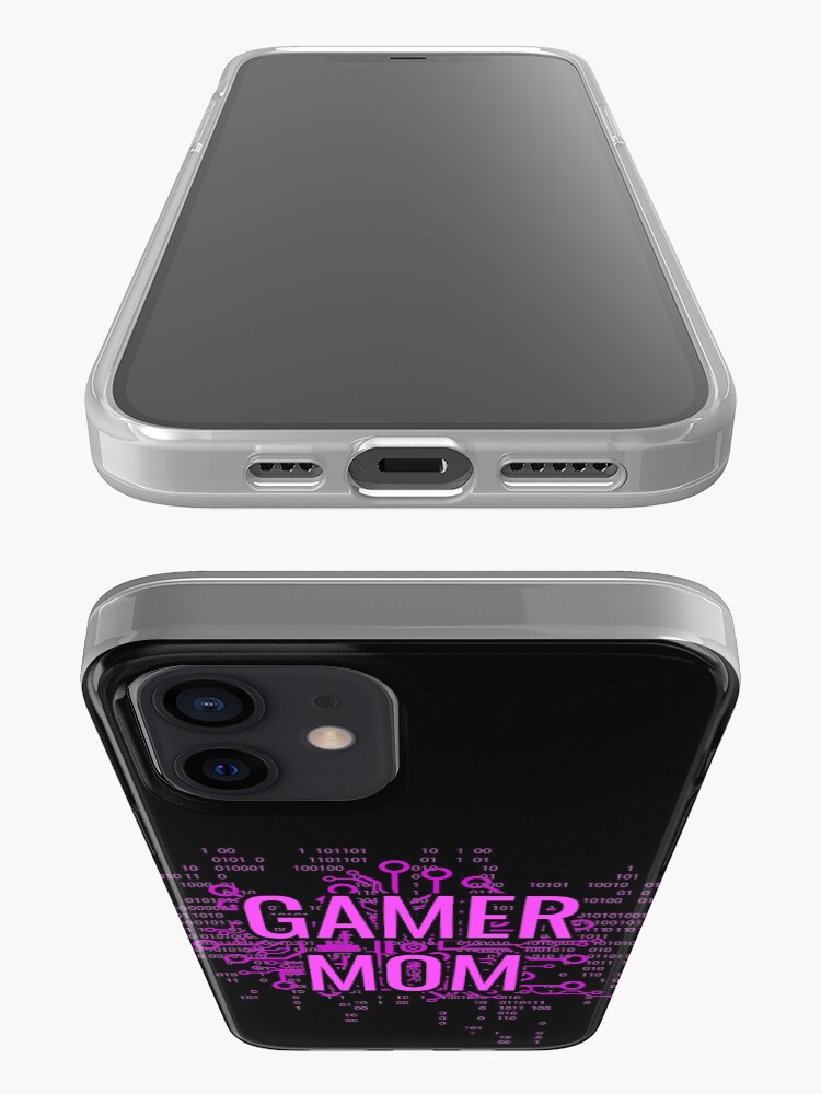 Alternate view of GAMER MOM Cyber Purple circuit iPhone Case & Cover