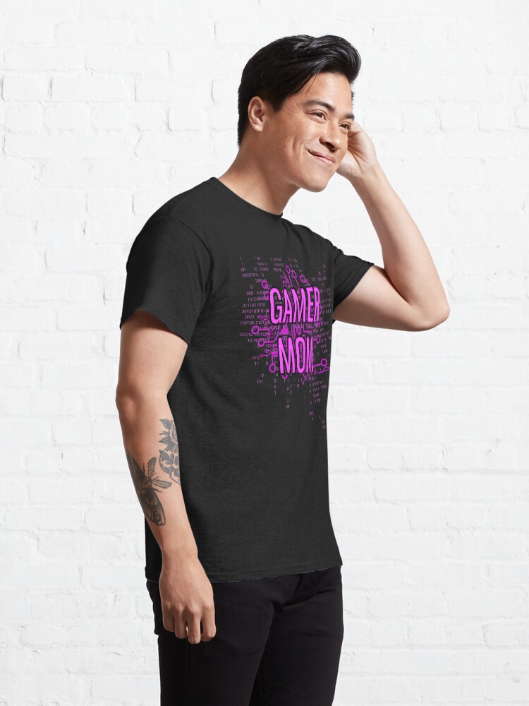 Alternate view of GAMER MOM Cyber Purple circuit Classic T-Shirt