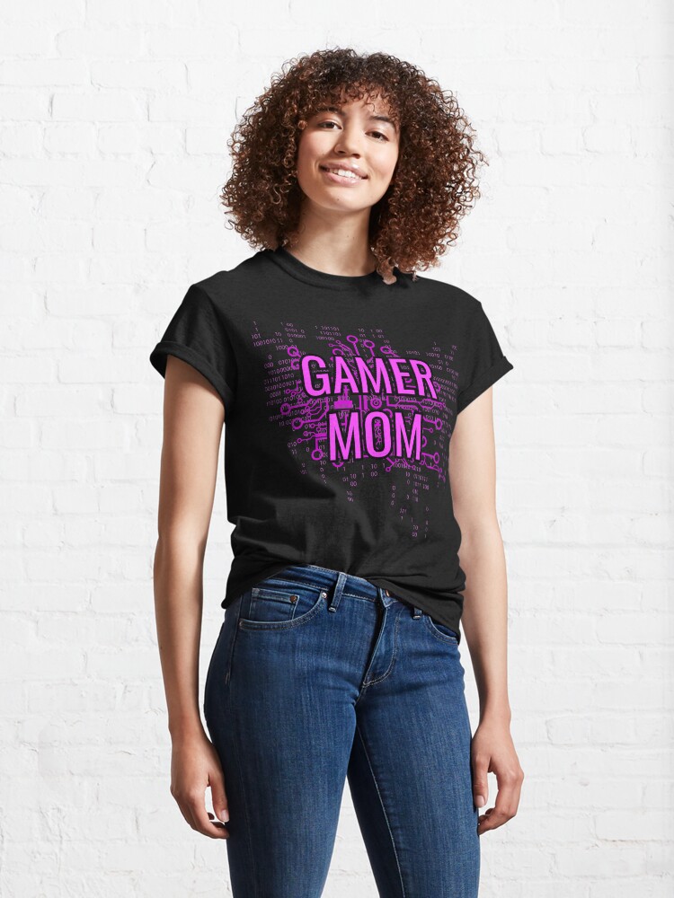 Alternate view of GAMER MOM Cyber Purple circuit Classic T-Shirt