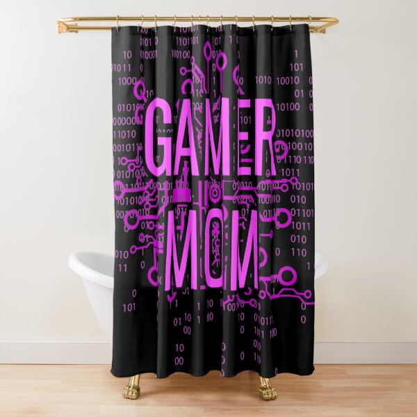 GAMER MOM Cyber Purple circuit Shower Curtain