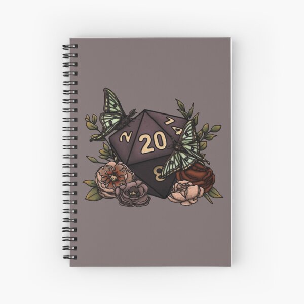 Druid Class D20 SERIES 2 - Tabletop Gaming Dice - Moth Spiral Notebook