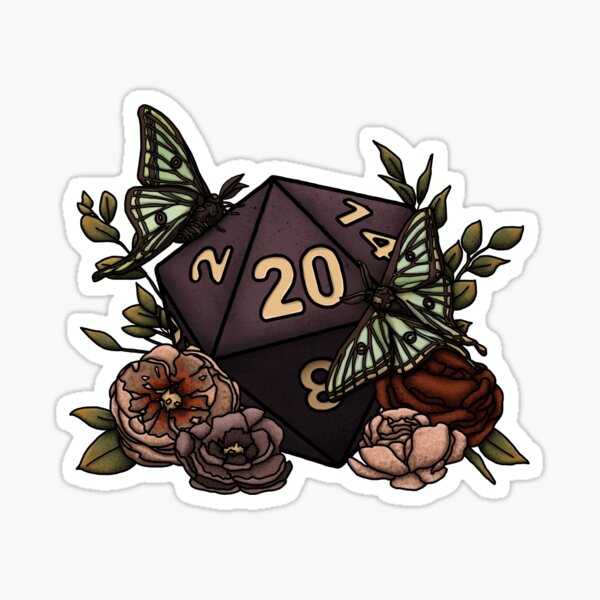 Item preview, Druid Class D20 SERIES 2 - Tabletop Gaming Dice - Moth designed and sold by Kiel Chenier + Cassidy June Art.
