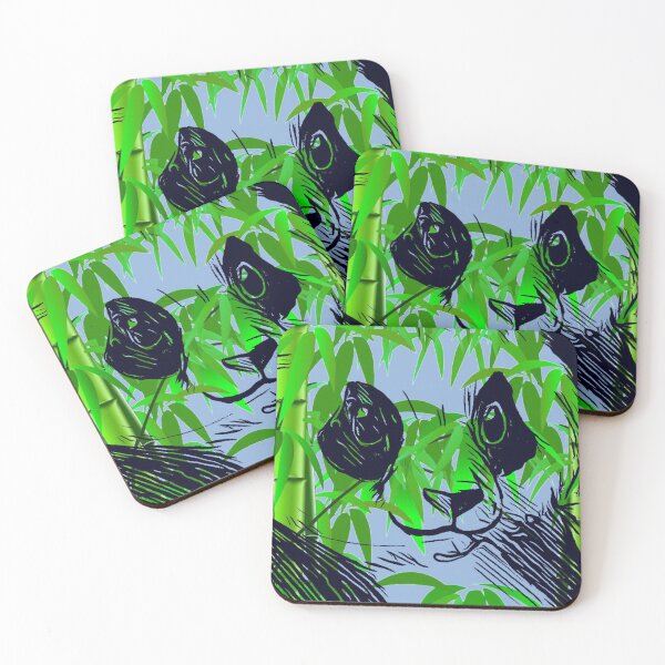 Item preview, Chinese panda bamboo blue designed and sold by AJSkinnerPrints.