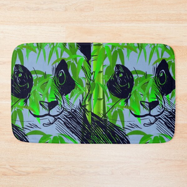 Item preview, Chinese panda bamboo blue designed and sold by AJSkinnerPrints.