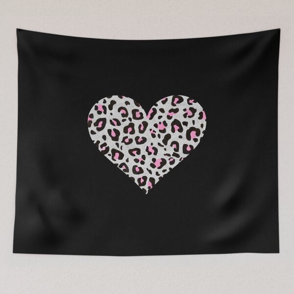 Item preview, Pink, Gray and Black Leopard Print Heart designed and sold by Bumblefuzzies.