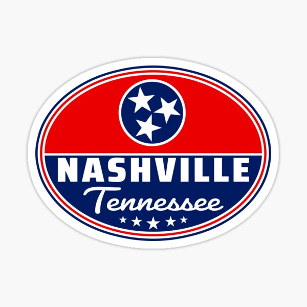 Item preview, Nashville Tennessee Euro Oval TN designed and sold by DESTINATIONS DECAL DOS.