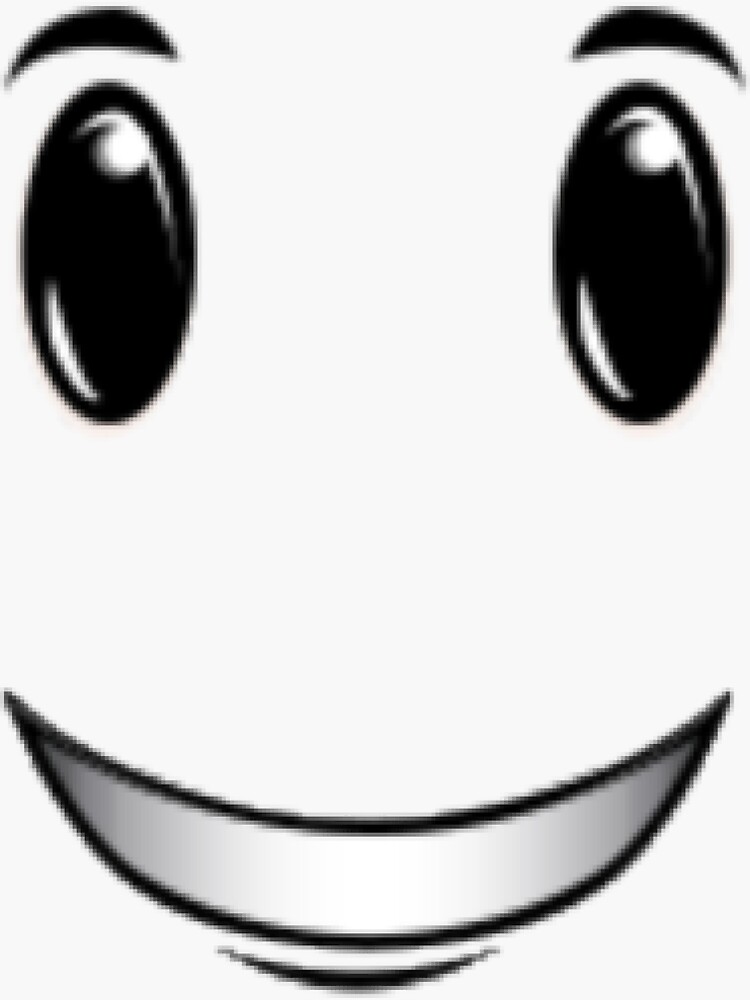 Roblox Default Normal Smile Face Shirt Funny  Sticker for Sale by