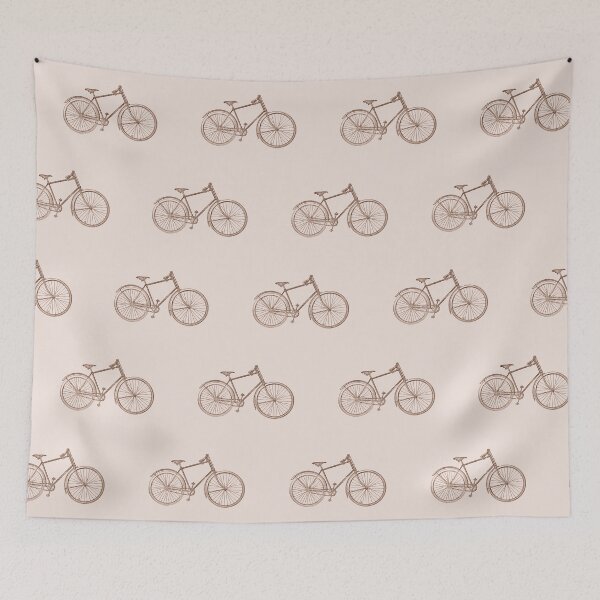 Item preview, vintage bike pattern dark academia in brown and cream  designed and sold by neopop.