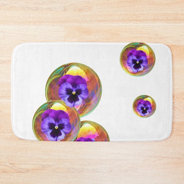 Item preview, PURPLE PANSIES & GOLDEN SOAP BUBBLES designed and sold by sharlesart.