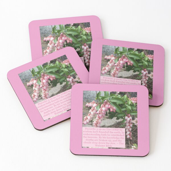 Item preview, Proverbs 3:19-20 Pink Flowers designed and sold by YoYo-Cat.