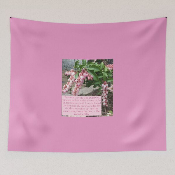 Item preview, Proverbs 3:19-20 Pink Flowers designed and sold by YoYo-Cat.