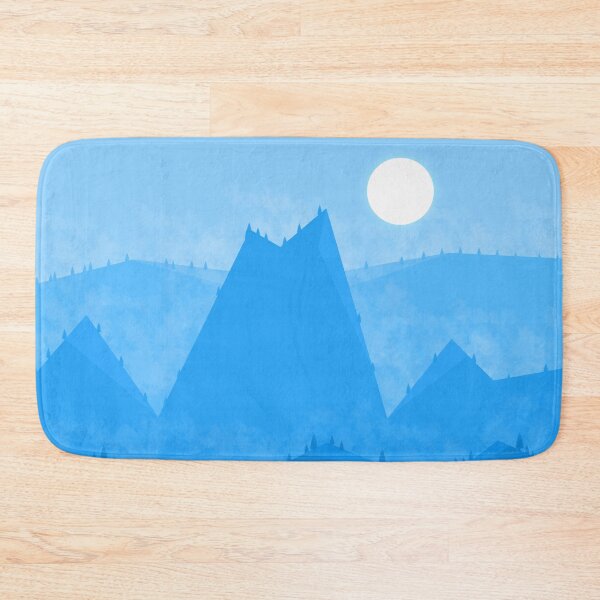 Item preview, Blue Geometric Mountainous Landscape designed and sold by GiftWorks.