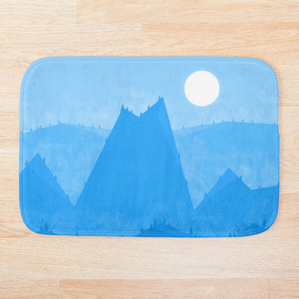 Item preview, Paisaje montañoso geométrico azul designed and sold by GiftWorks.