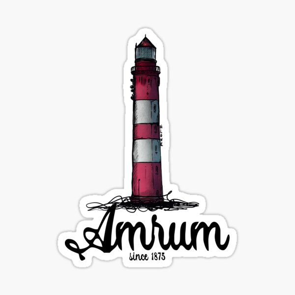 Item preview, Amrum lighthouse Urban Sketch motif North Sea Amrum designed and sold by emm-j.