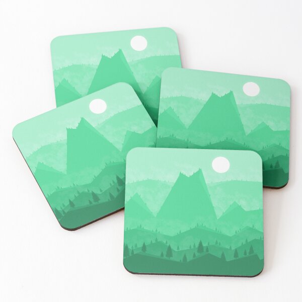 Item preview, Green Geometric Mountainous Landscape designed and sold by GiftWorks.