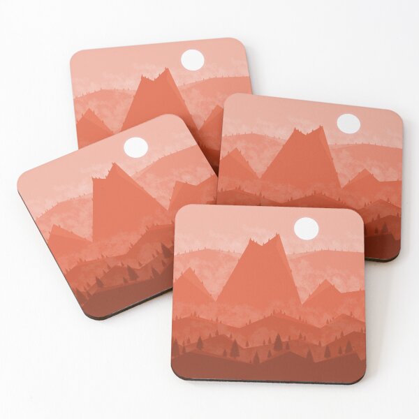 Item preview, Red Geometric Mountainous Landscape designed and sold by GiftWorks.