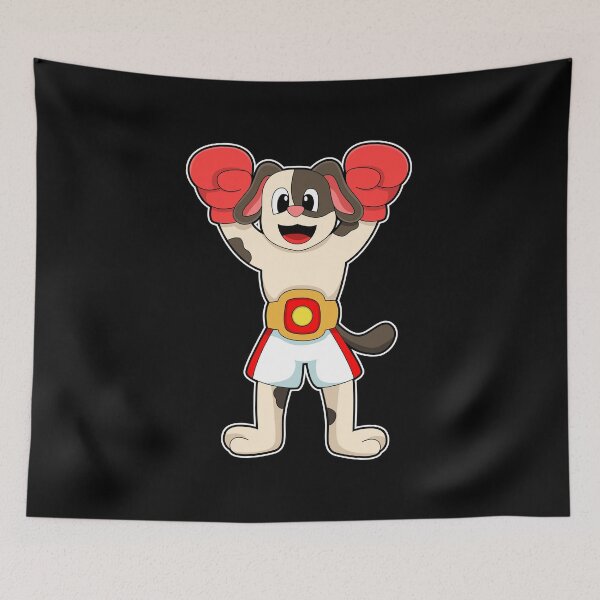 Item preview, Dog as Boxing champion with Belt & Boxing gloves designed and sold by Snabdesign84.