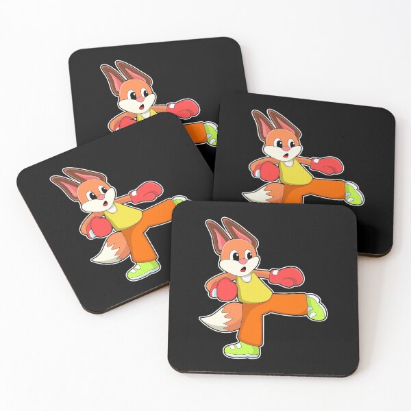 Item preview, Fox at Martial arts Boxing with Boxing gloves designed and sold by Snabdesign84.