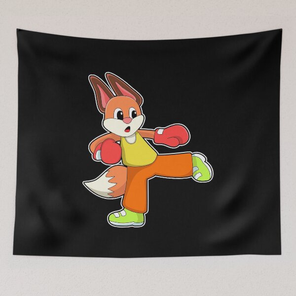 Item preview, Fox at Martial arts Boxing with Boxing gloves designed and sold by Snabdesign84.
