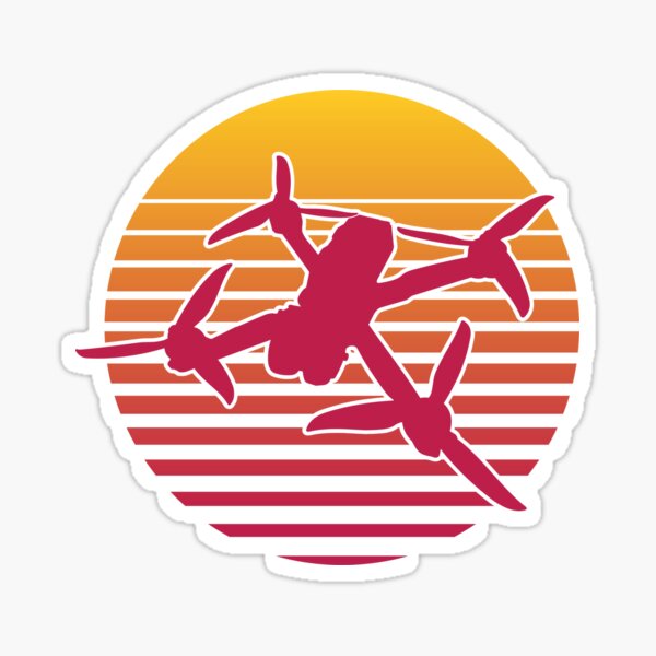 Item preview, FPV racing  drone racing drones vintage sunset designed and sold by gut2000.