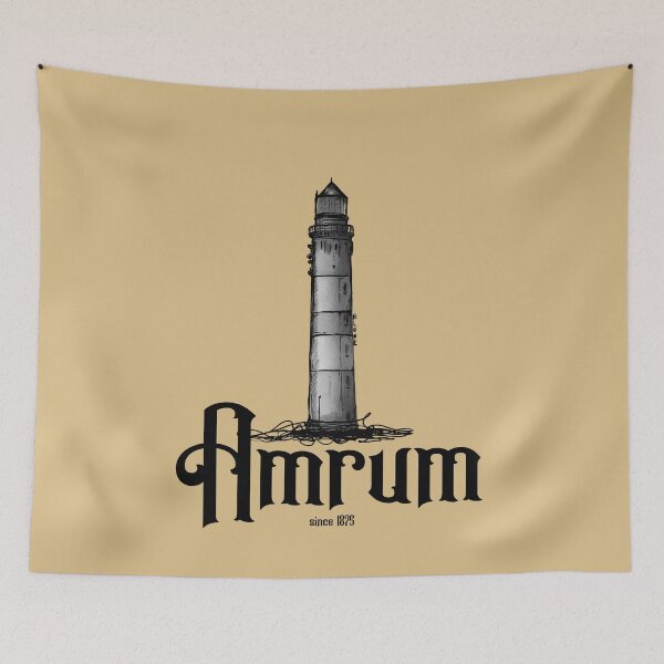 Item preview, Amrum lighthouse Urban Sketch motif North Sea Amrum designed and sold by emm-j.