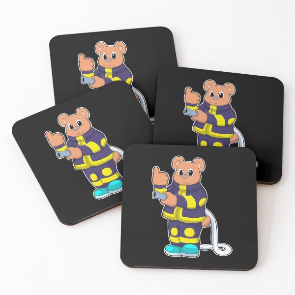 Item preview, Bear as Firefighter at Fire department with Hose designed and sold by Snabdesign84.