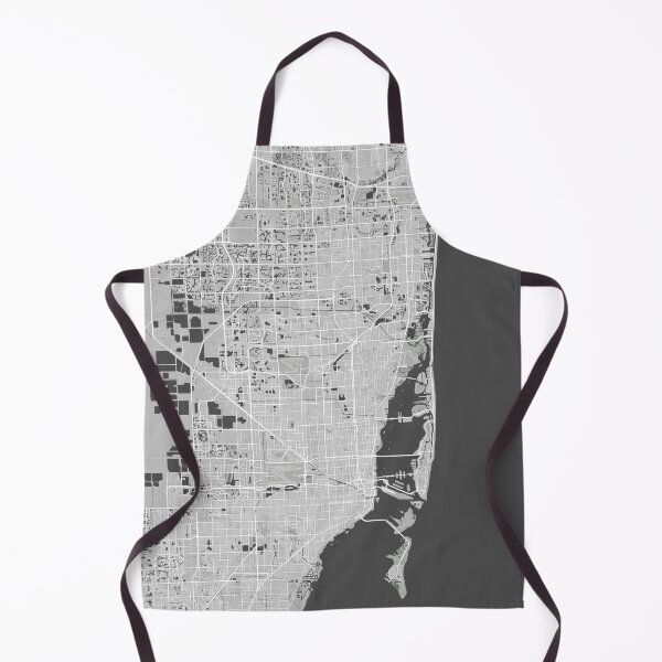 Item preview, Miami minimalistic map monochrome gray designed and sold by softlycarol.