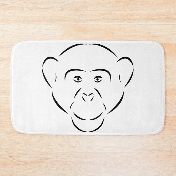 Item preview, Chimp Face Black designed and sold by SpitsPixels.