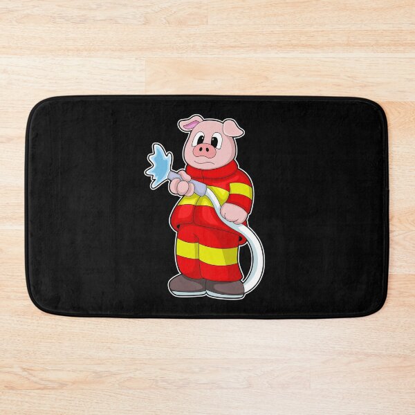 Item preview, Pig as Firefighter with Hose designed and sold by Snabdesign84.