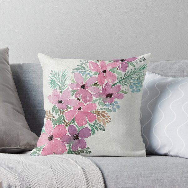 Aperçu de l'œuvre Nuances d'art floral aquarelle violet et mauve créée et vendue par DaisyGirlDesign.