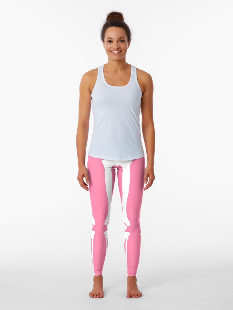 pink skeleton leggings