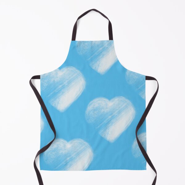 Item preview, Baby Blue Sky with Sketched White Heart Cloud Pattern designed and sold by PrettyLittlePic.